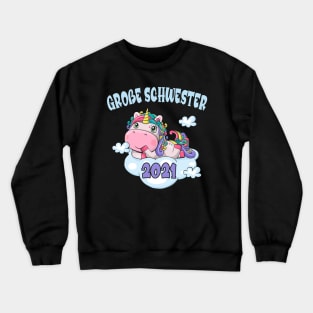 Einhorn Große Schwester 2021 Schwestern Crewneck Sweatshirt